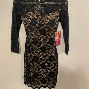 Black lace dress.